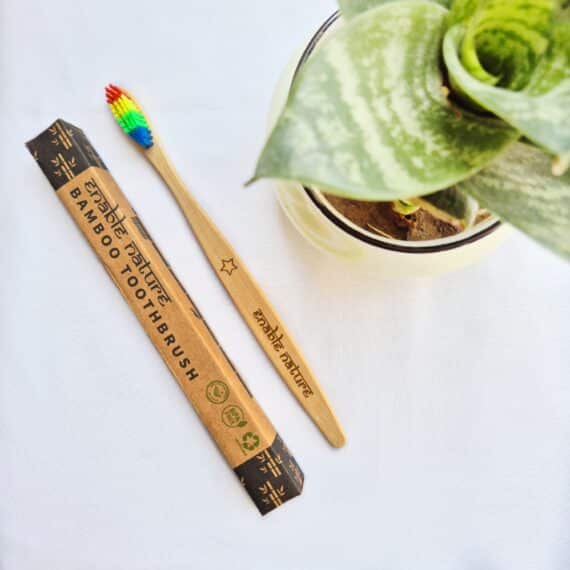 Multicolor Bamboo Toothbrushes