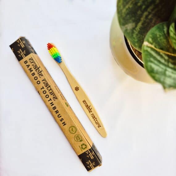Multicolor bamboo kids toothbrushes