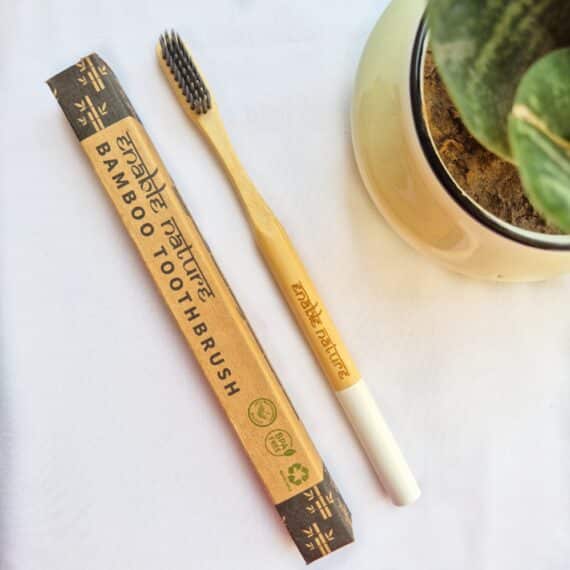 Round Bamboo Handle Toothbrush
