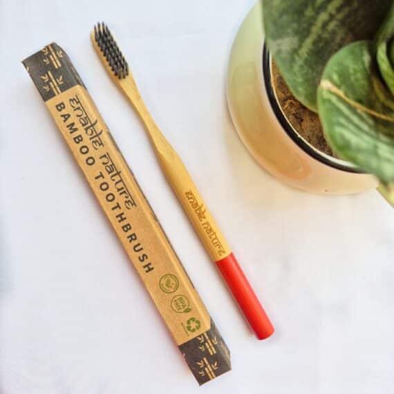 Round Bamboo handle Toothbrush