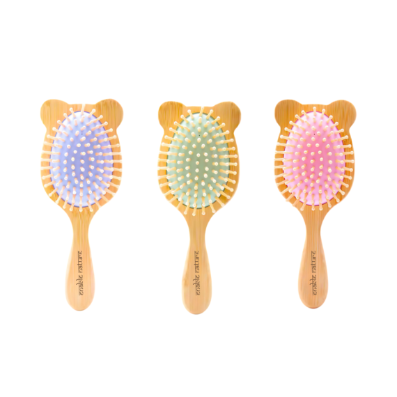 Kitty shape Bamboo Hairbrush for adults